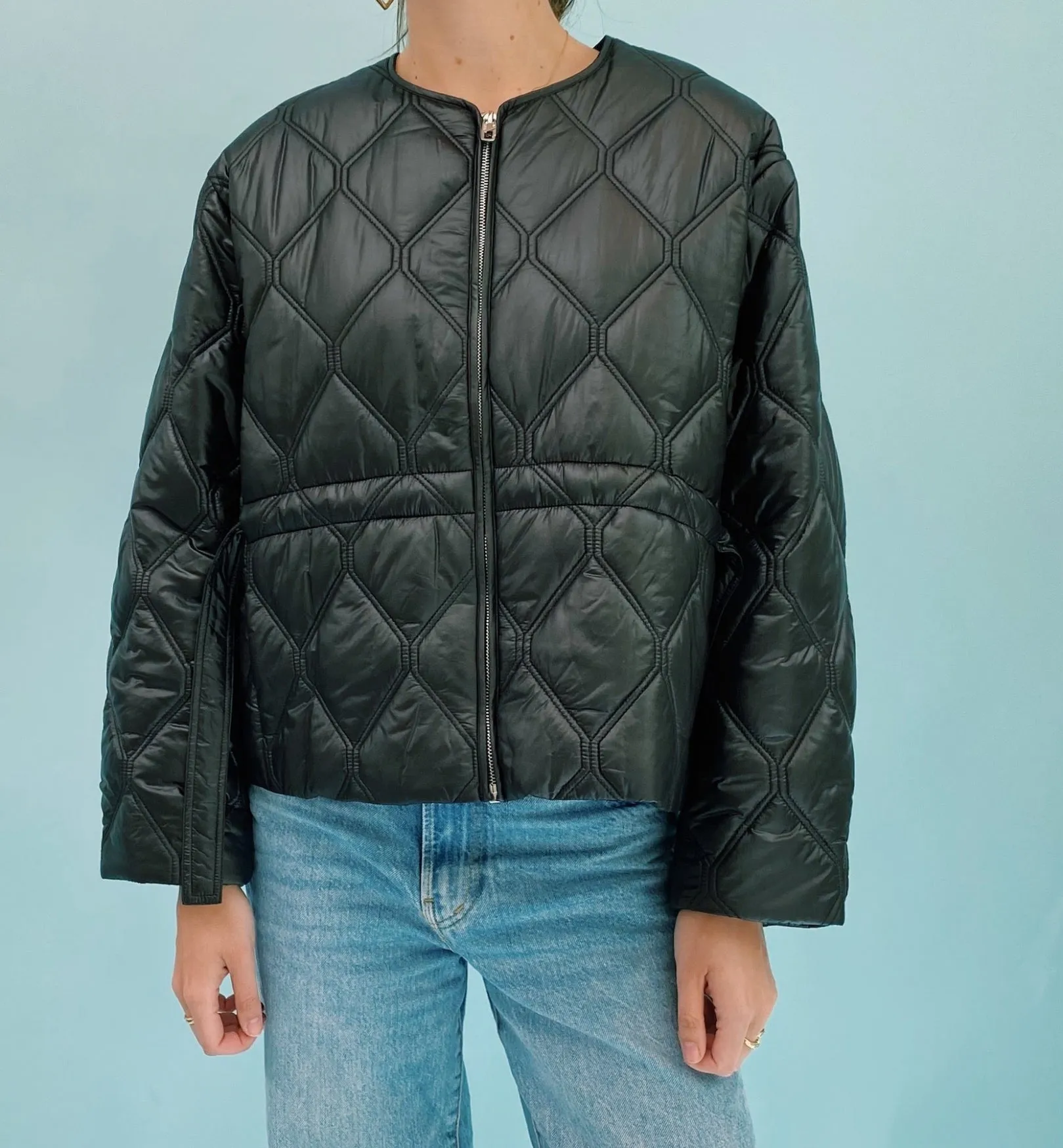 Ganni Shiny Quilt Jacket