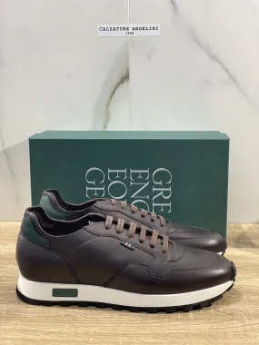 Green George Sneaker uomo pelle Marrone luxury men shoes green george