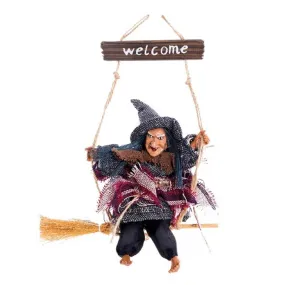 Halloween Haunted House Night Decoration Horror Ghost Riding ornament Broom