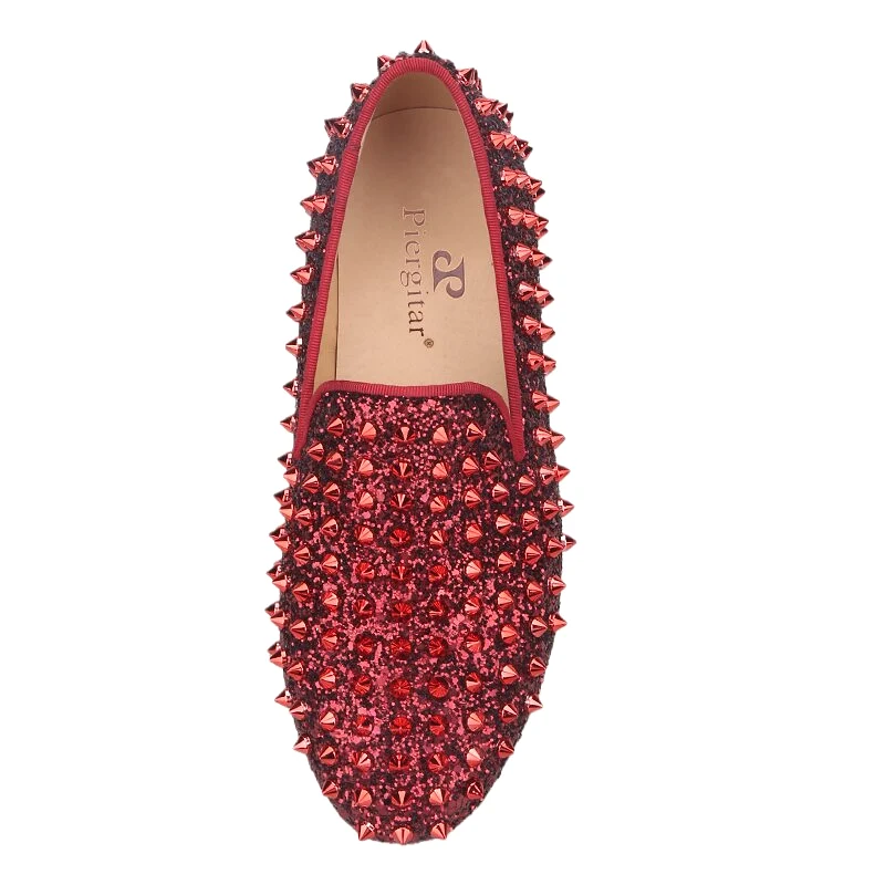 Handmade Red Spikes Shoes For Birthdays