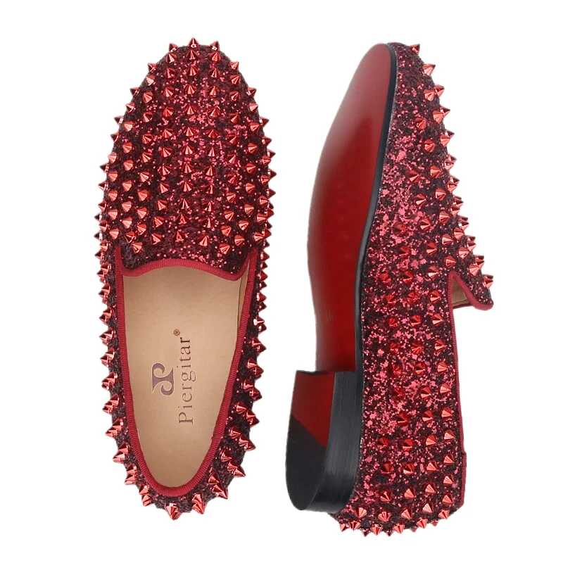 Handmade Red Spikes Shoes For Birthdays