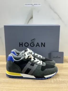 Hogan H383 sneaker uomo retro running Blu hogan luxury men shoes 40