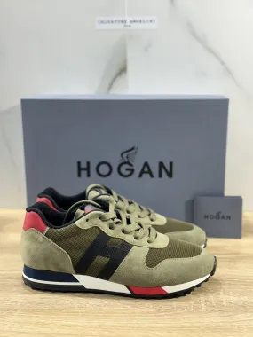 Hogan H383 sneaker uomo retro running Green hogan luxury men shoes 39