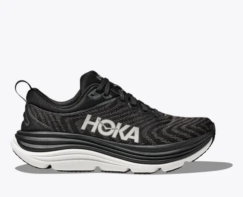 Hoka Men’s Gaviota 5 Athletic Shoes- Black/White