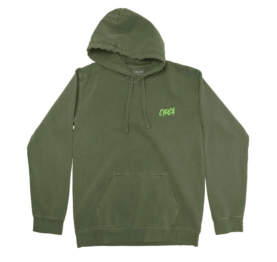 Hoodie CARDS - Military Green