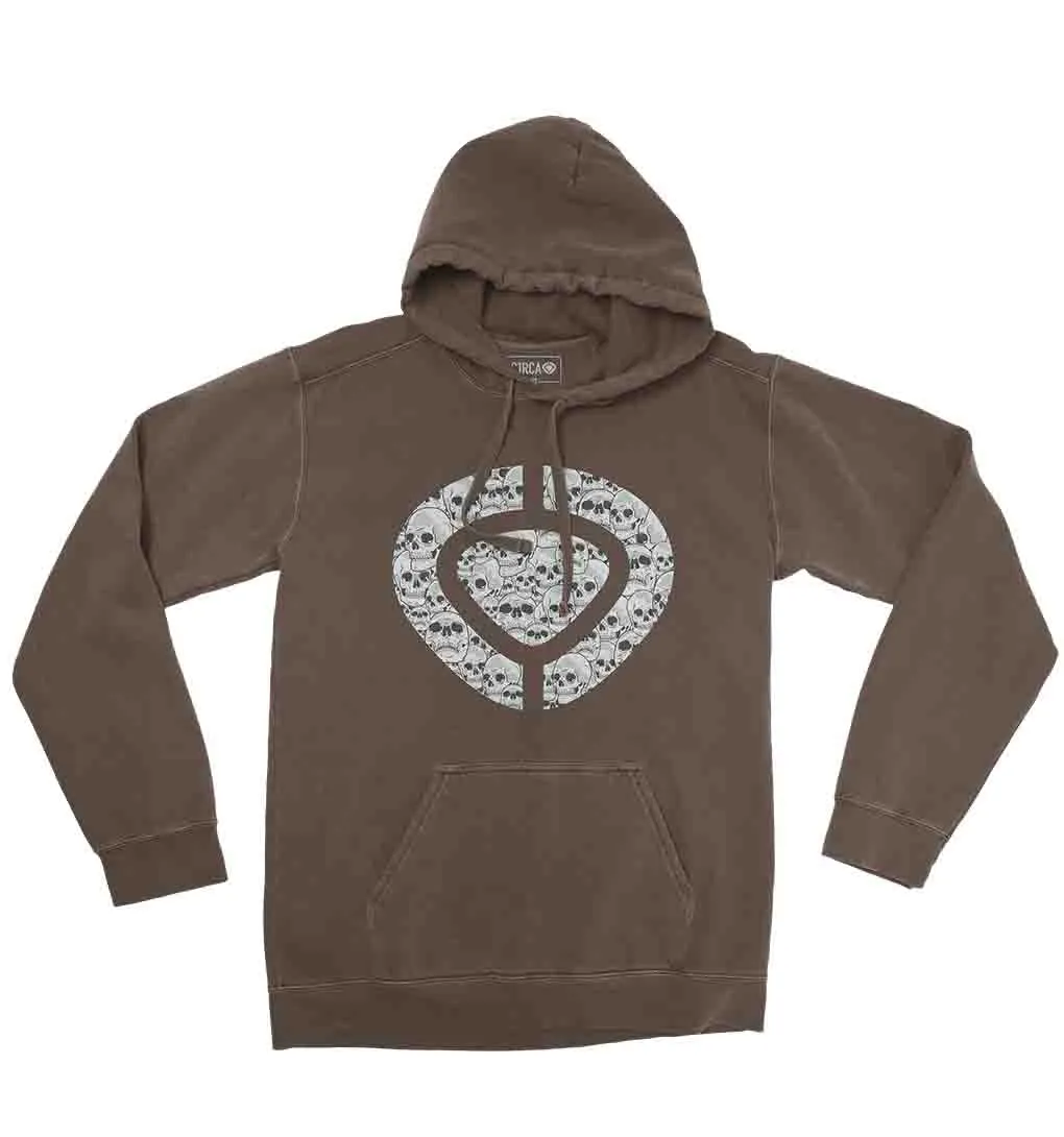 Hoodie ICON SKULL - Chocolate