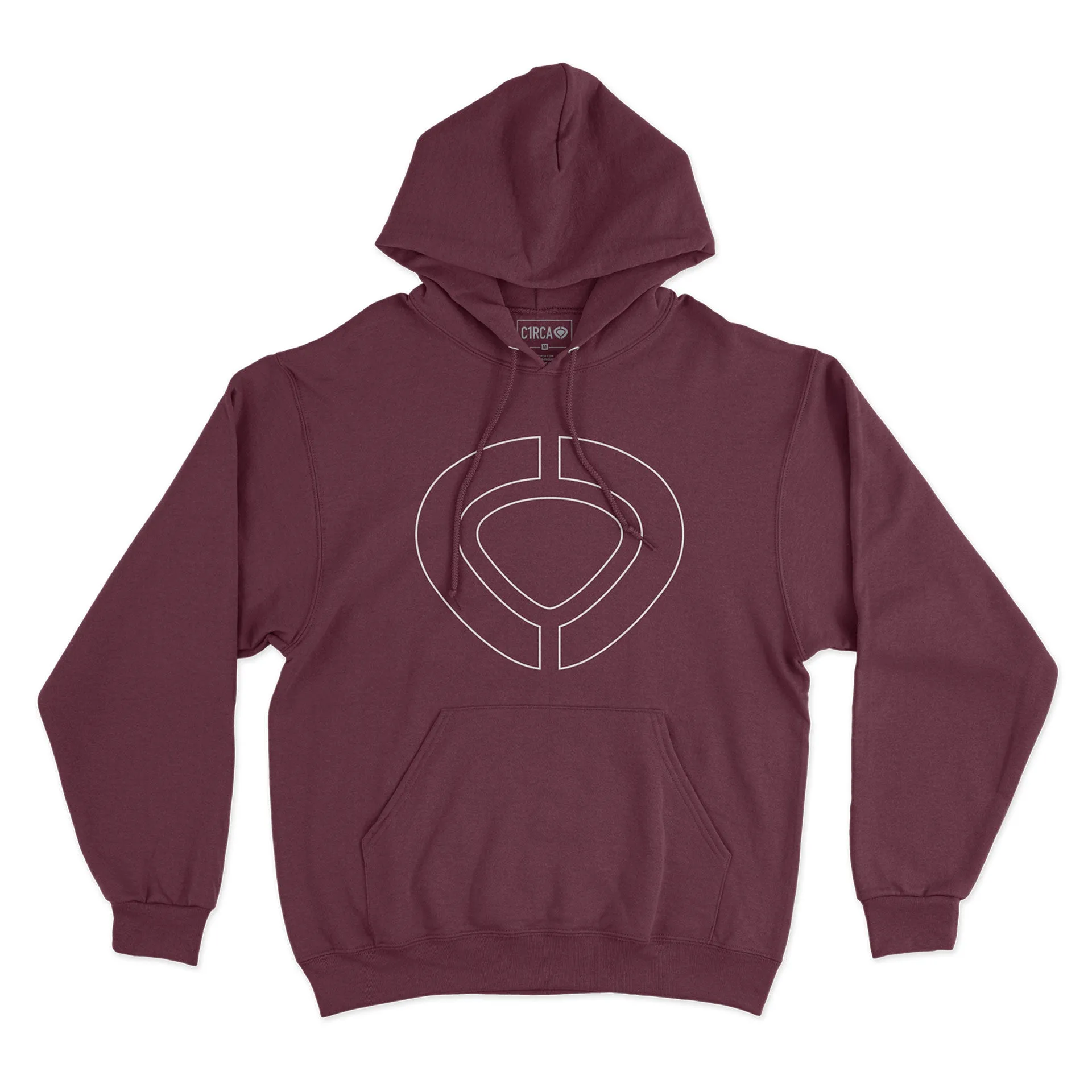 Hoodie ICON TRACK - Wild Mulberry/White