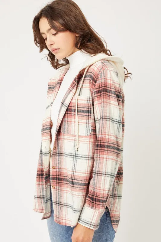 Howdy Plaid Hooded Top