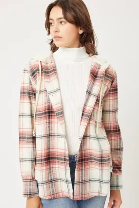 Howdy Plaid Hooded Top