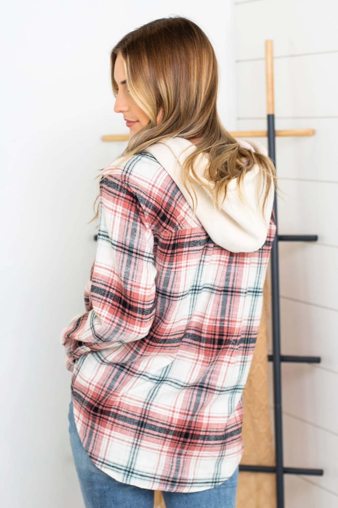 Howdy Plaid Hooded Top