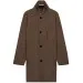 HUGO BOSS H-Hyde Standup Slim Fit Wool Blend Coat Medium Beige