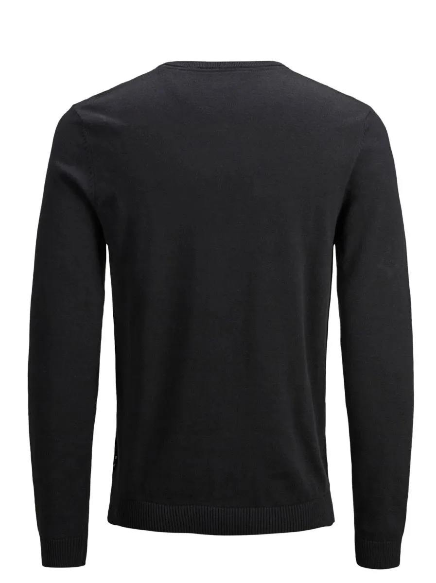 Jack & Jones Basic Knit V-Neck Jumper Black