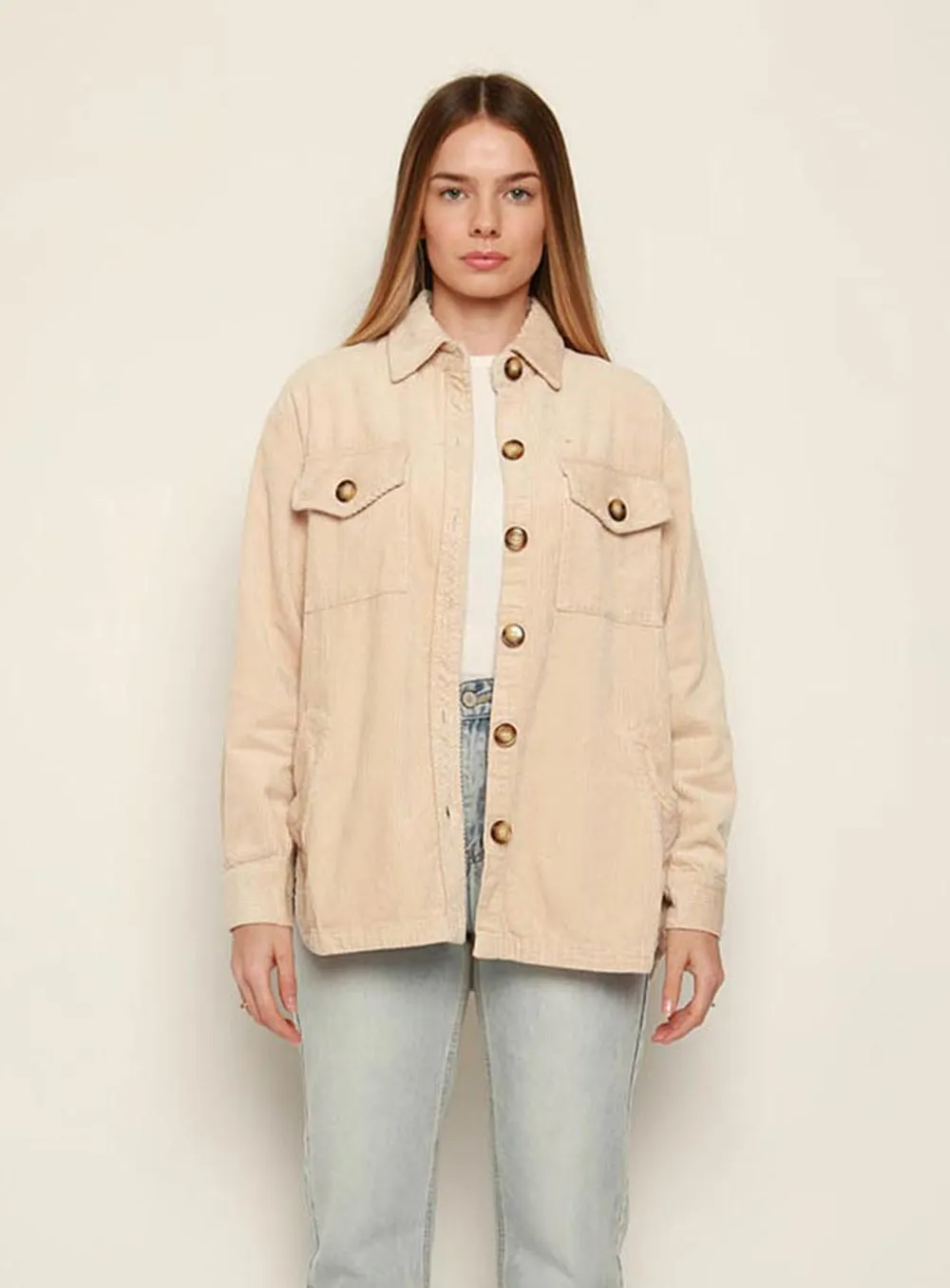 Keiren Cord Jacket-CAMEL