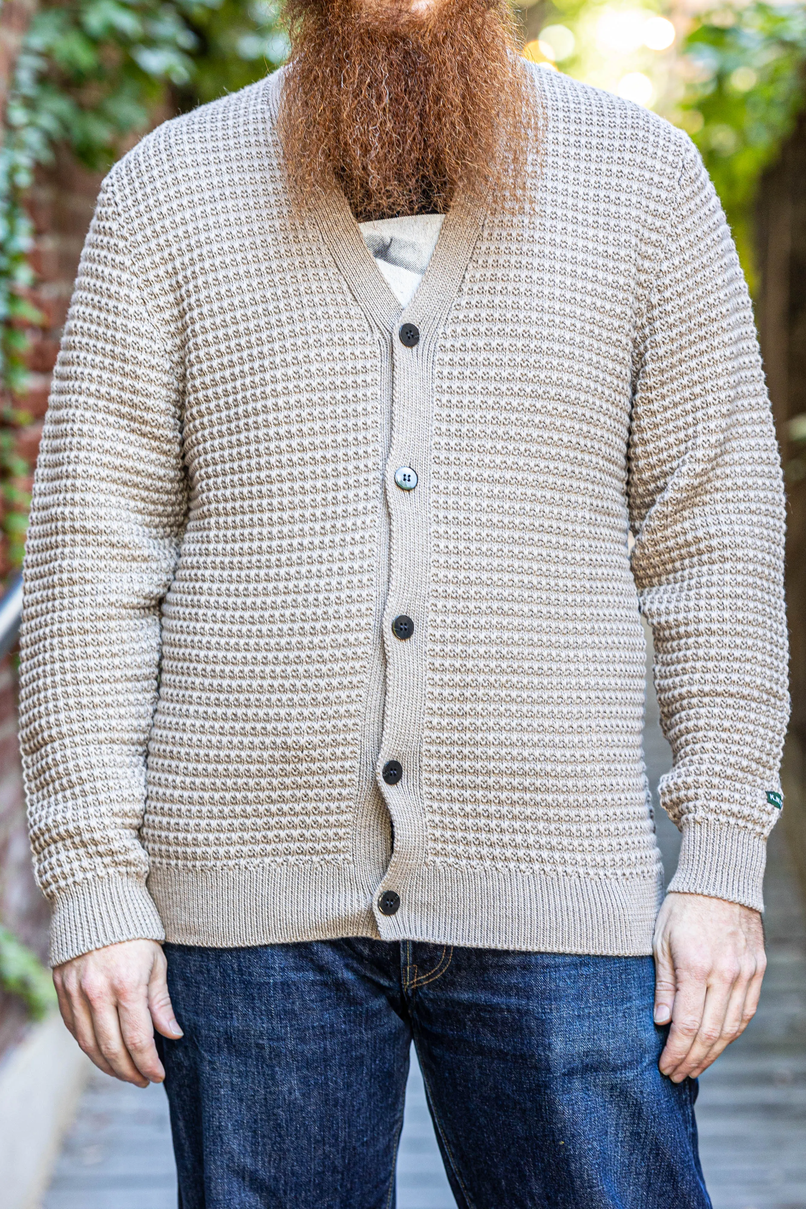 Knickerbocker Merino Pebble Cardigan - Camel