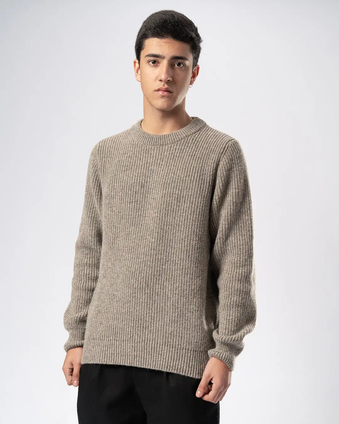 LA PAZ Teixeira Crew Neck Jumper Grey Mesc