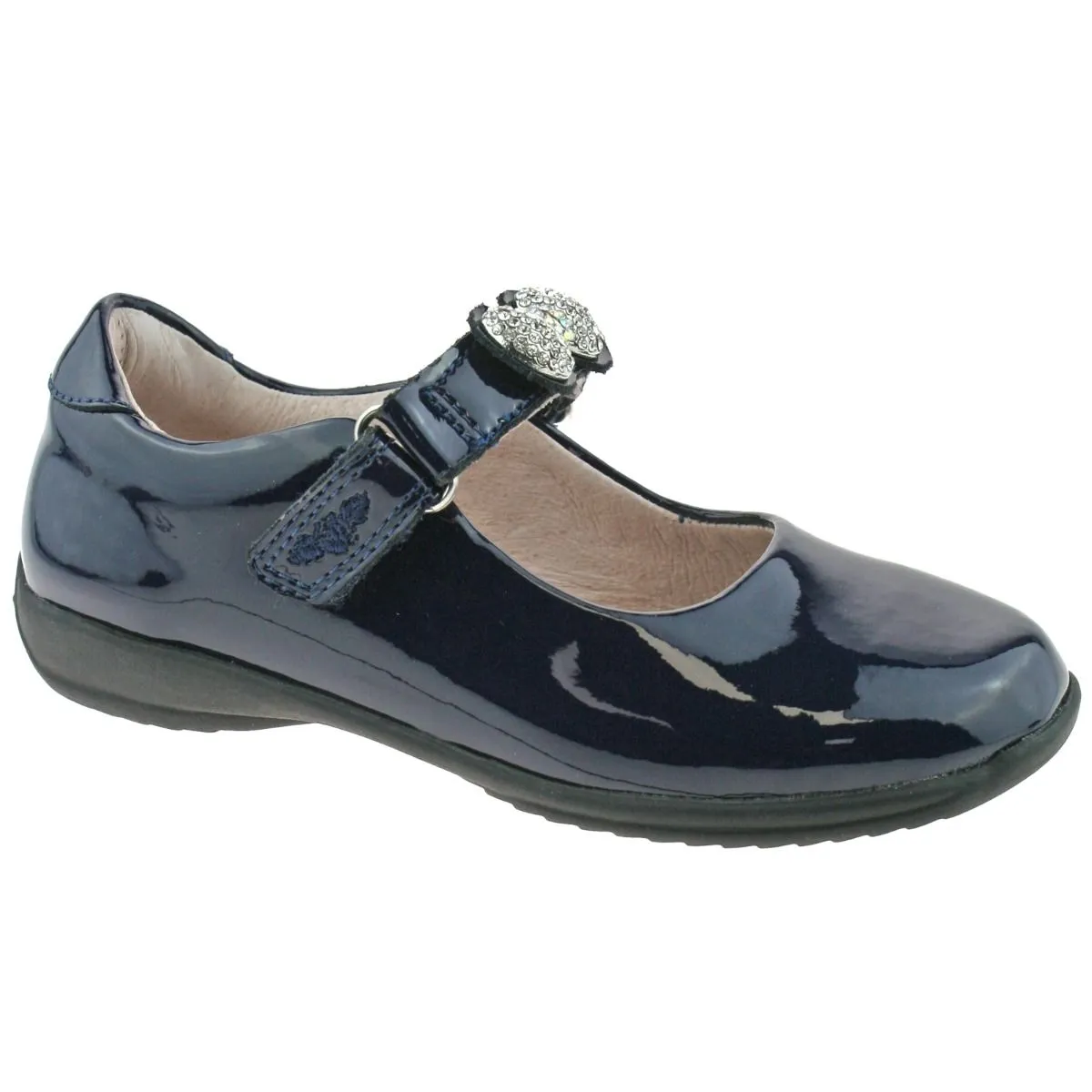 LELLI KELLY LK 8304 MANDY INTERCHANGEABLE STRAP SHOES NAVY PATENT F FIT