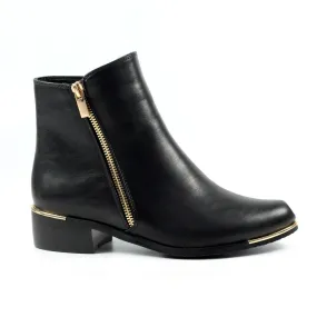 Lunar Ankle Boot - Gold Zip