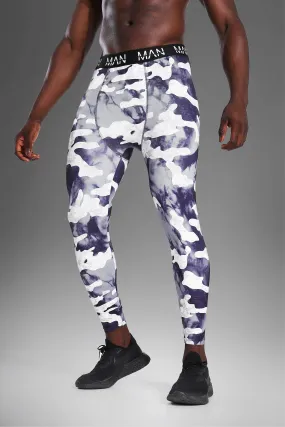 Man Active Gym ¾ Camo Legging | boohooMAN UK