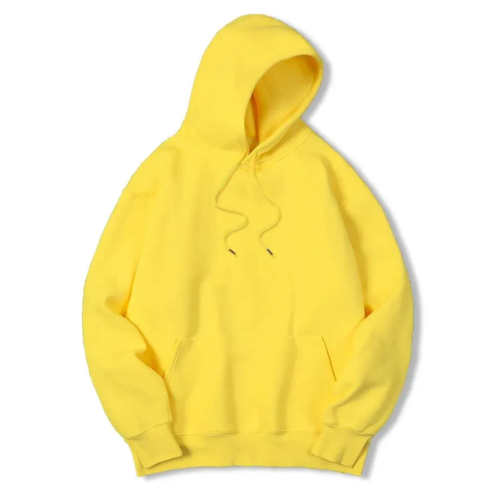 Men Solid Casual Hoodies