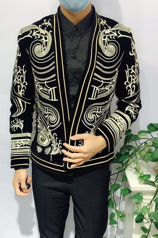 Men's Chinese Style Cotton Slim Fit Single Breasted Casual Shirt Coat