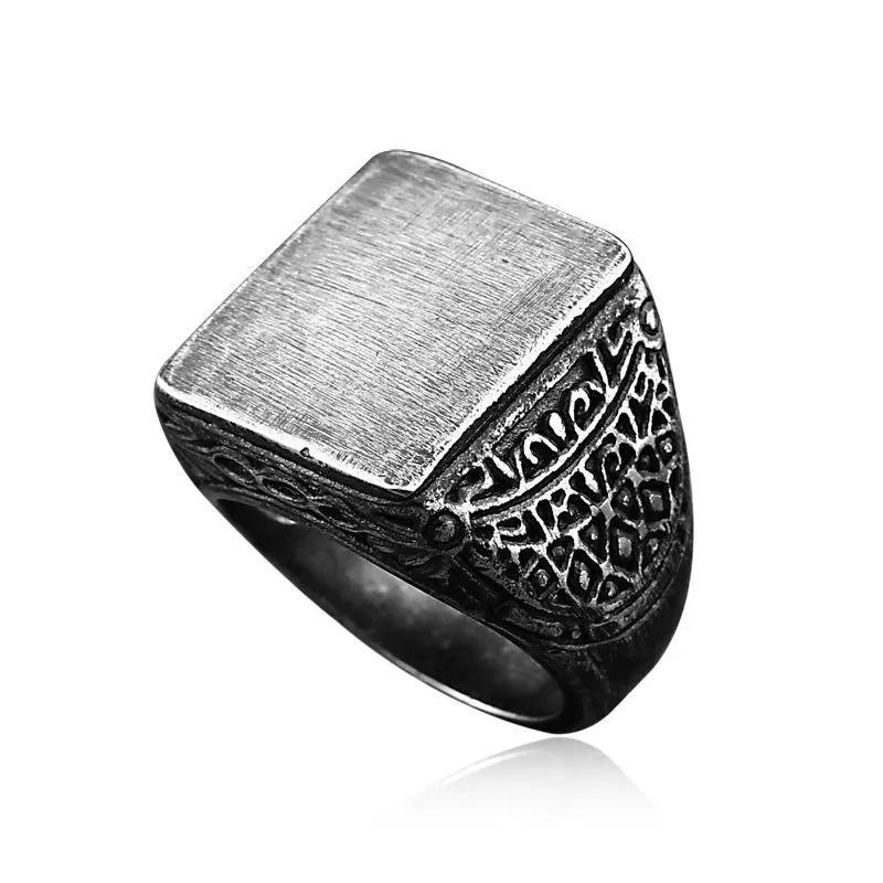 Men's Cool Stainless Steel Eagle Ring with Russian Coat of Arms Design