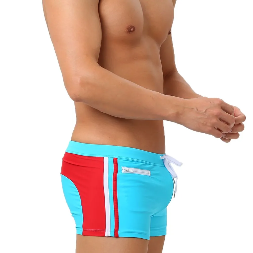 Men's Printed Boxer Trunks Breathable Push-up Swimwear Beach Shorts