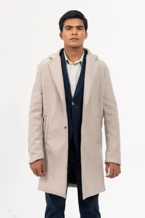 Men's Wool Coat - Light Grey