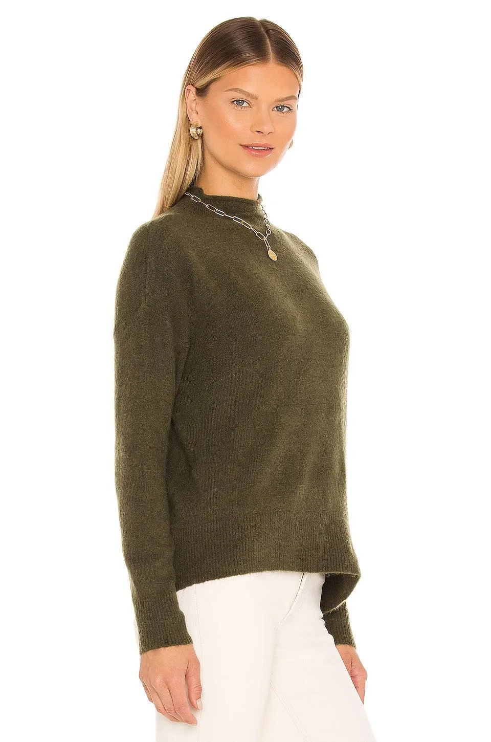 Minkpink Atar Funnel Neck Knit in Khaki