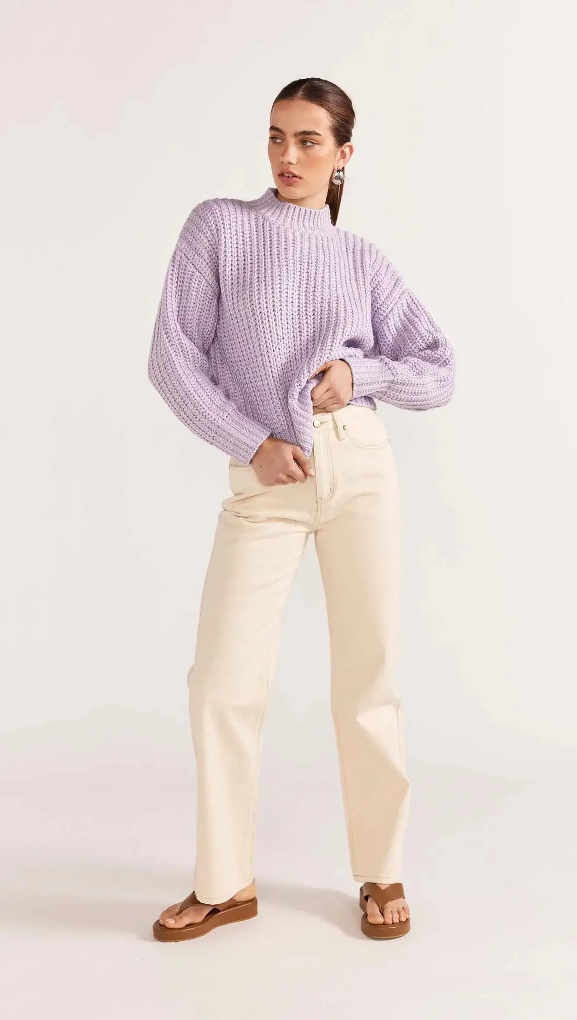 Myles Knit Jumper - Lilac