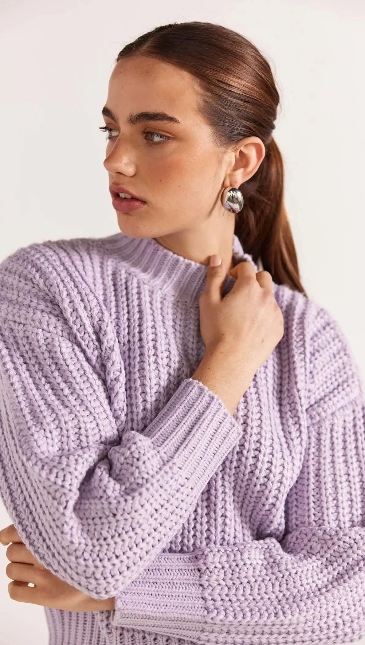 Myles Knit Jumper - Lilac