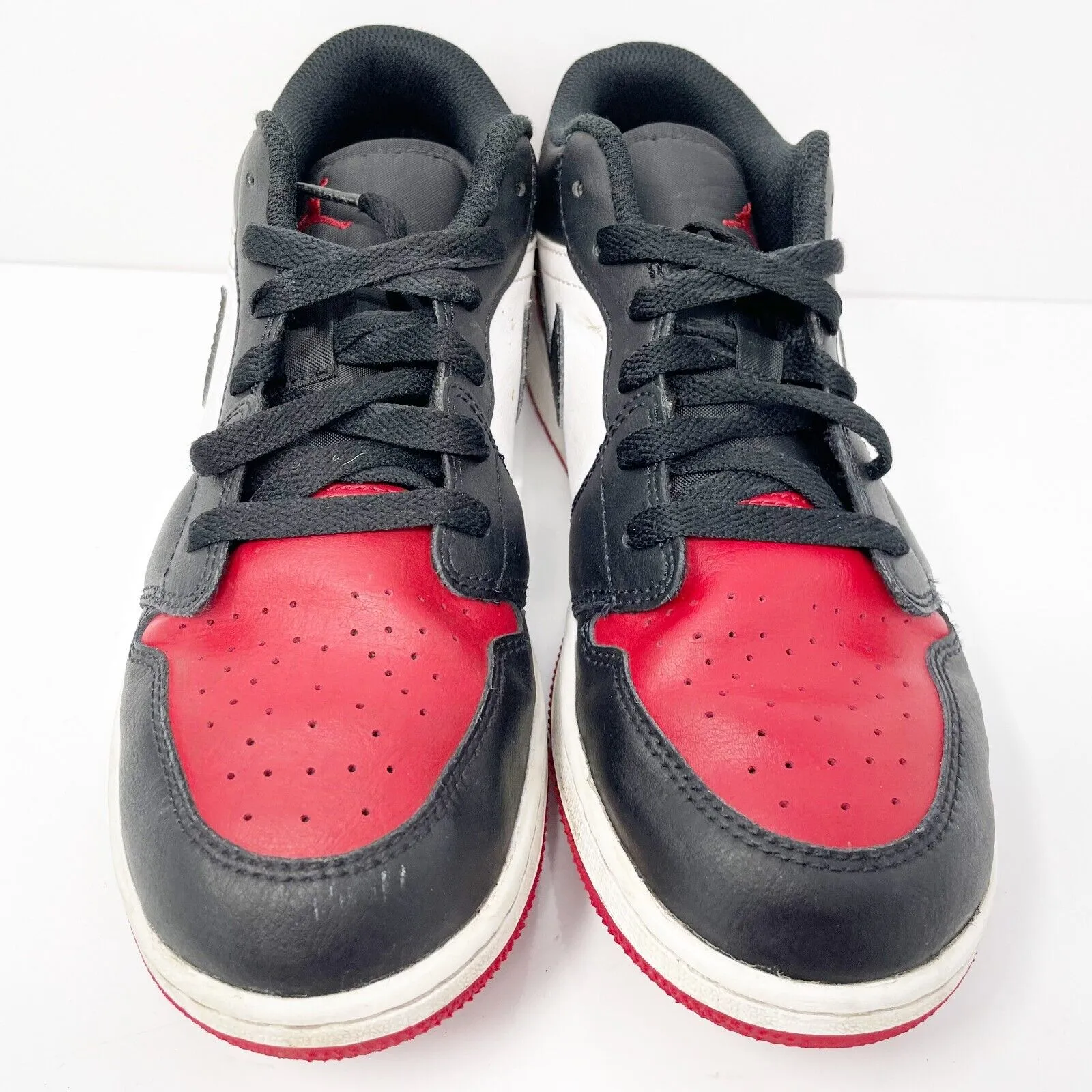 Nike Boys Air Jordan 1 Low 553560-161 Red Basketball Shoes Sneakers Size 6.5Y