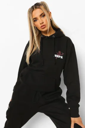 Nope Cherub Slogan Hoodie