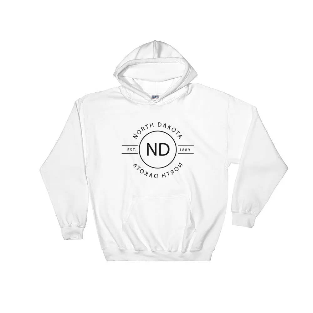 North Dakota - Hooded Sweatshirt - Reflections