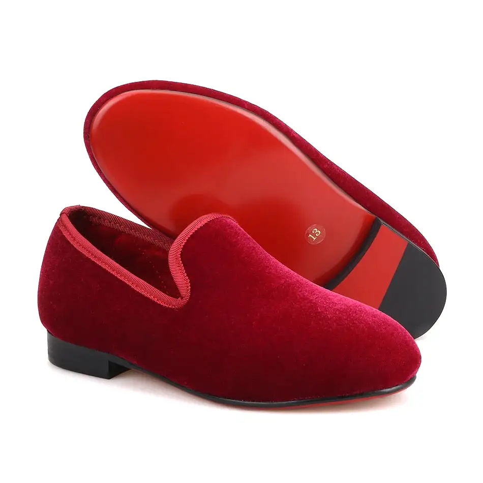 OneDrop Handmade Kid Velvet Party Wedding And Prom Children Loafers