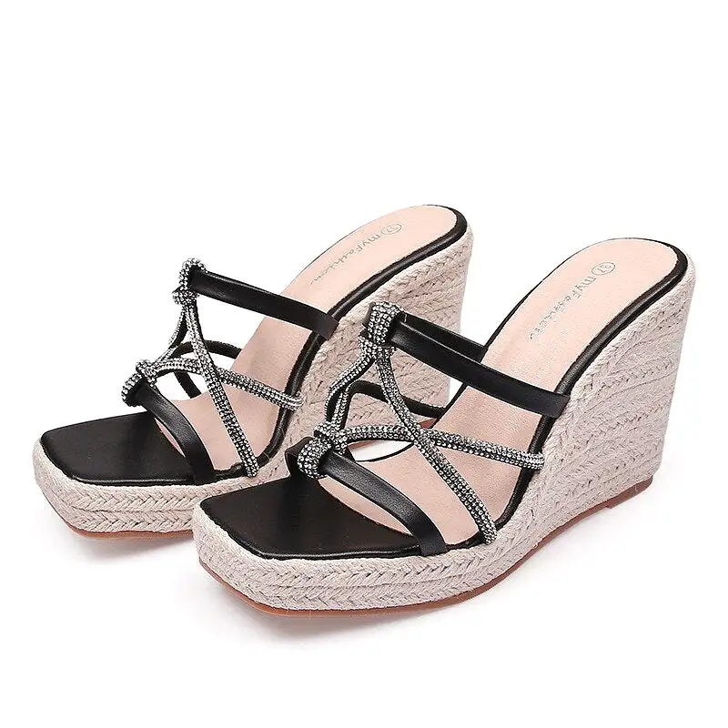 Open toe Fashion Ladies Party Shoes Brand Women Pumps Wedge