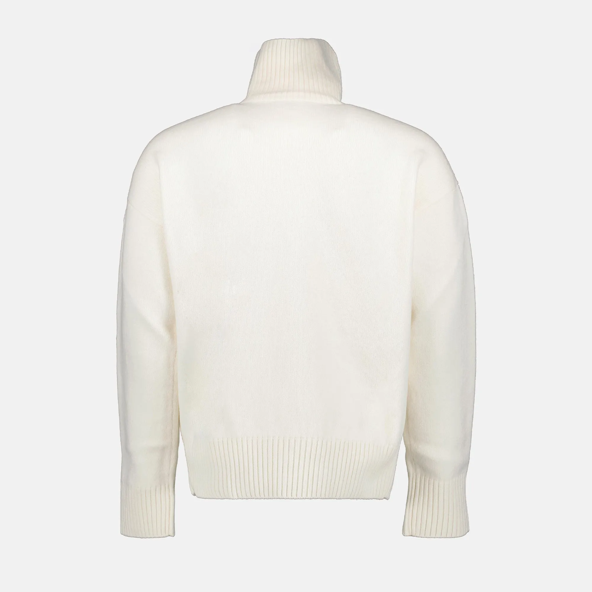 Oversize White Turtleneck Sweater