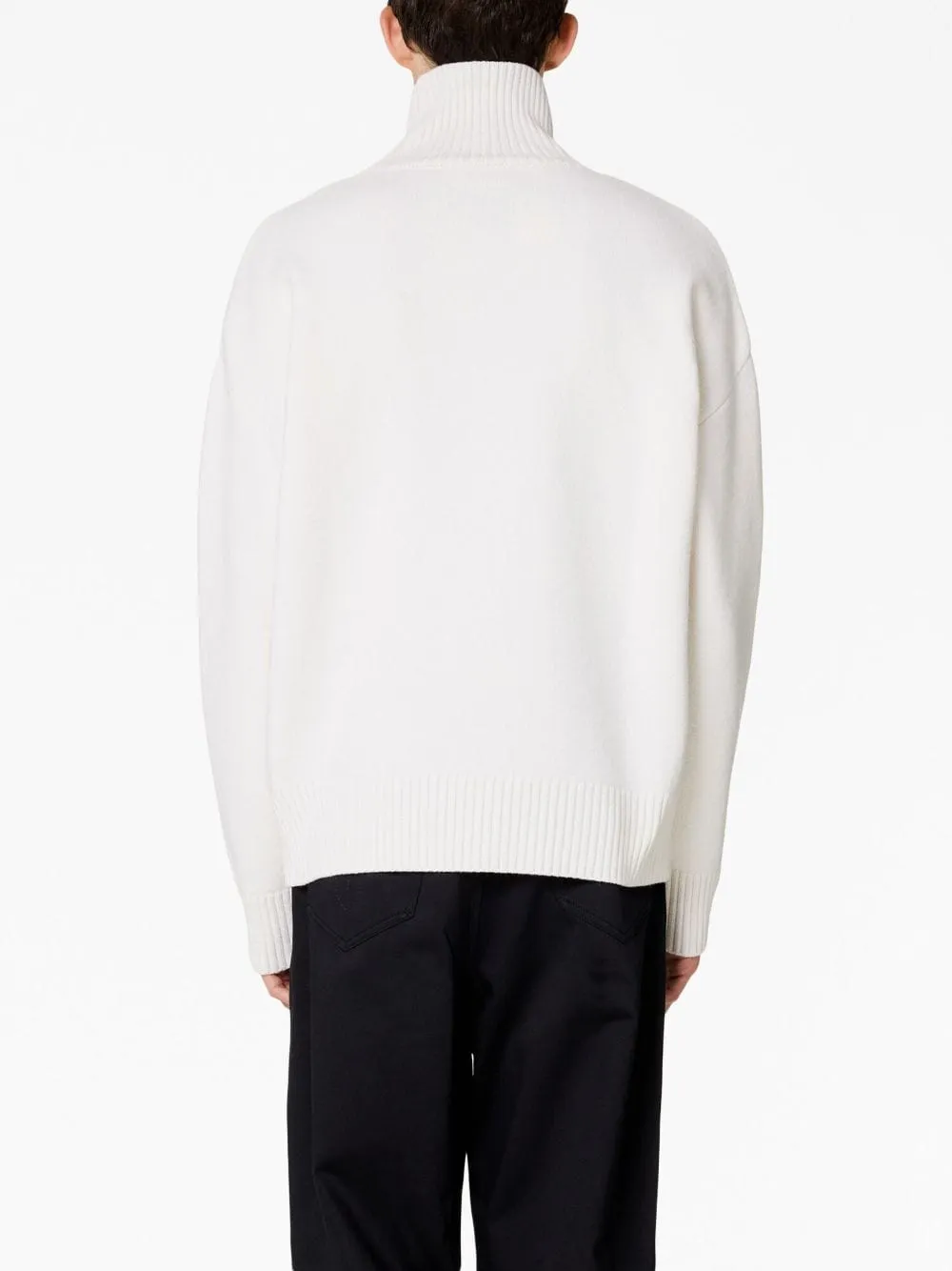 Oversize White Turtleneck Sweater