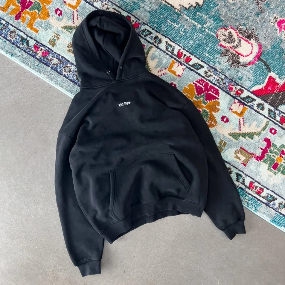 OVERSIZED LUX SIMPLE HOODIE - BLACK