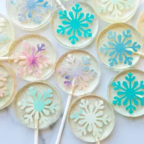 - Pastel Snowflake Lollipops, Cotton Candy Flavor