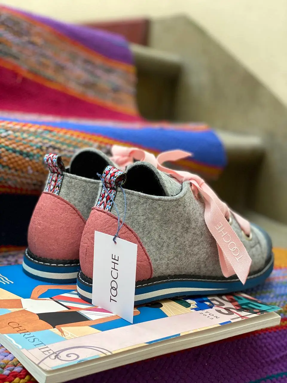 Pastel wool shoes