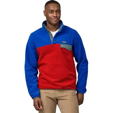 PATAGONIA Men's Lightweight Synchilla Snap-T Fleece Pullover Touring Red