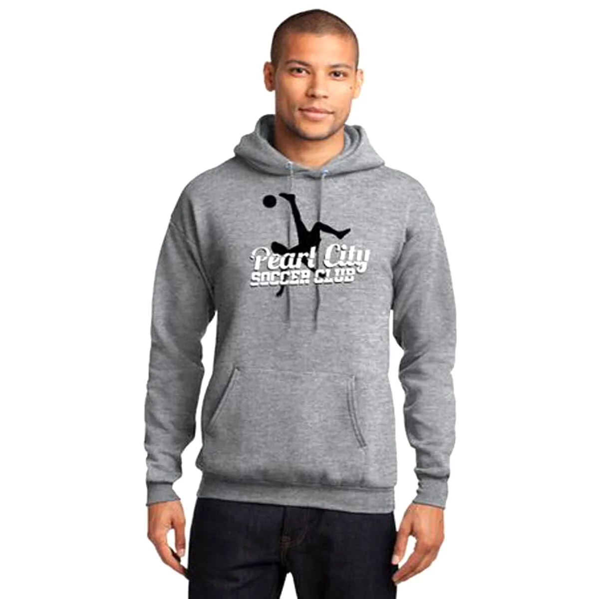 Pearl City Soccer Club Men's Core Fleece Pullover Hooded Sweatshirt - Last Chance Design