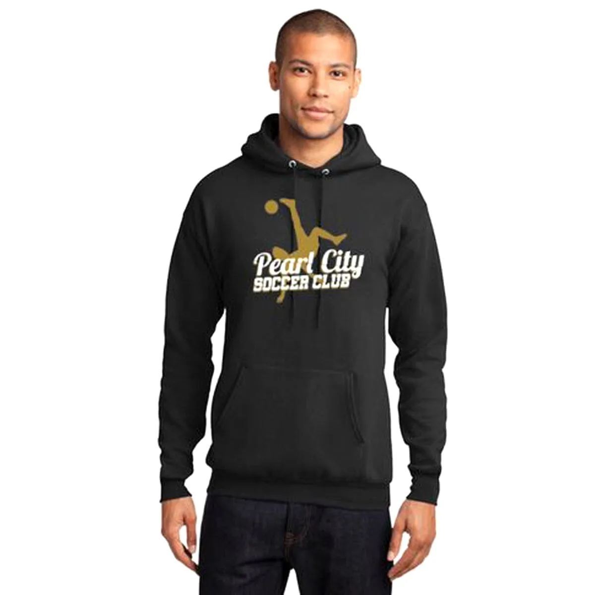 Pearl City Soccer Club Men's Core Fleece Pullover Hooded Sweatshirt - Last Chance Design