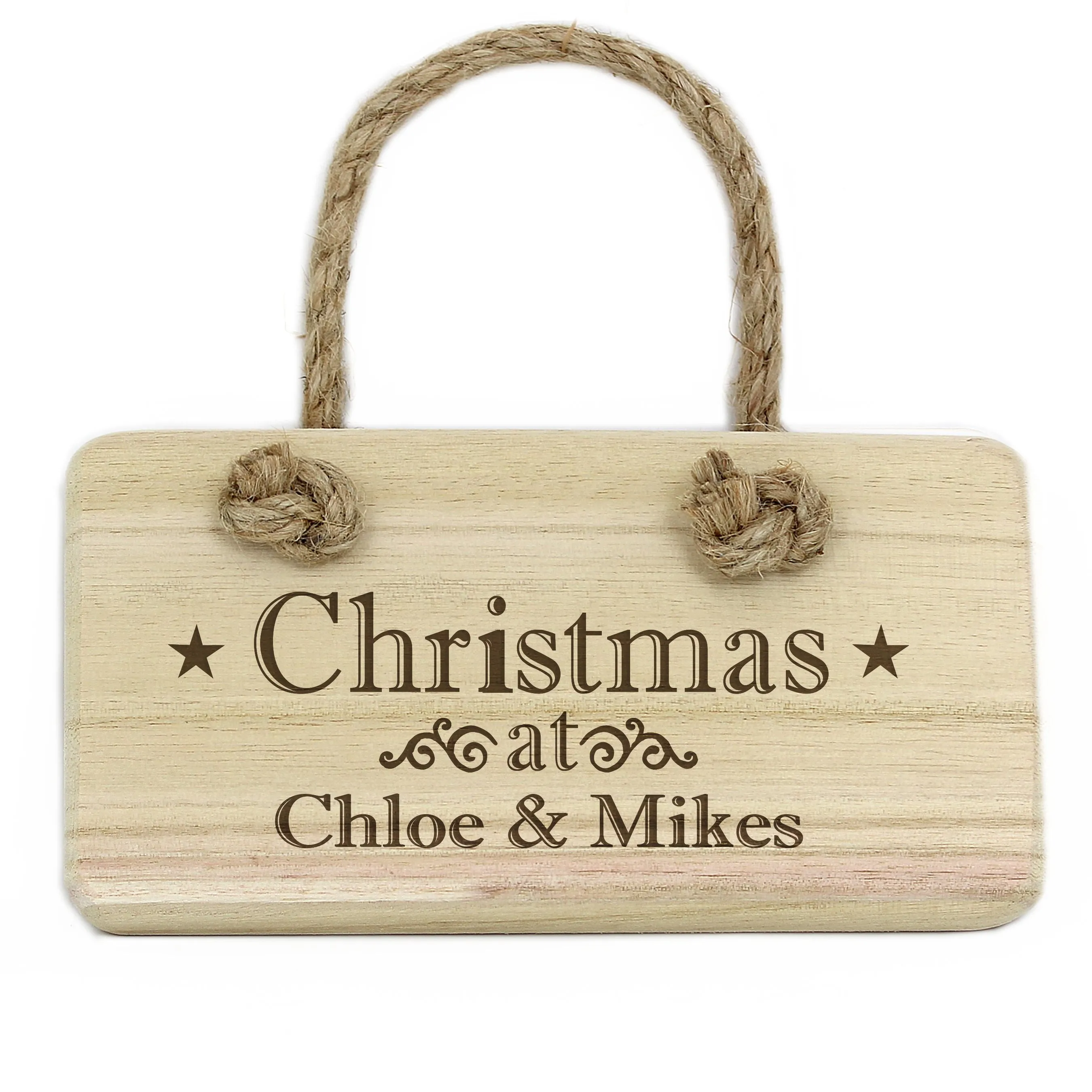 Personalised Christmas Wooden Sign