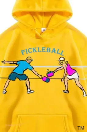 Pickleball Couple Players Graphic Hoody Sweatshirts Unisex Cold Weather Sport