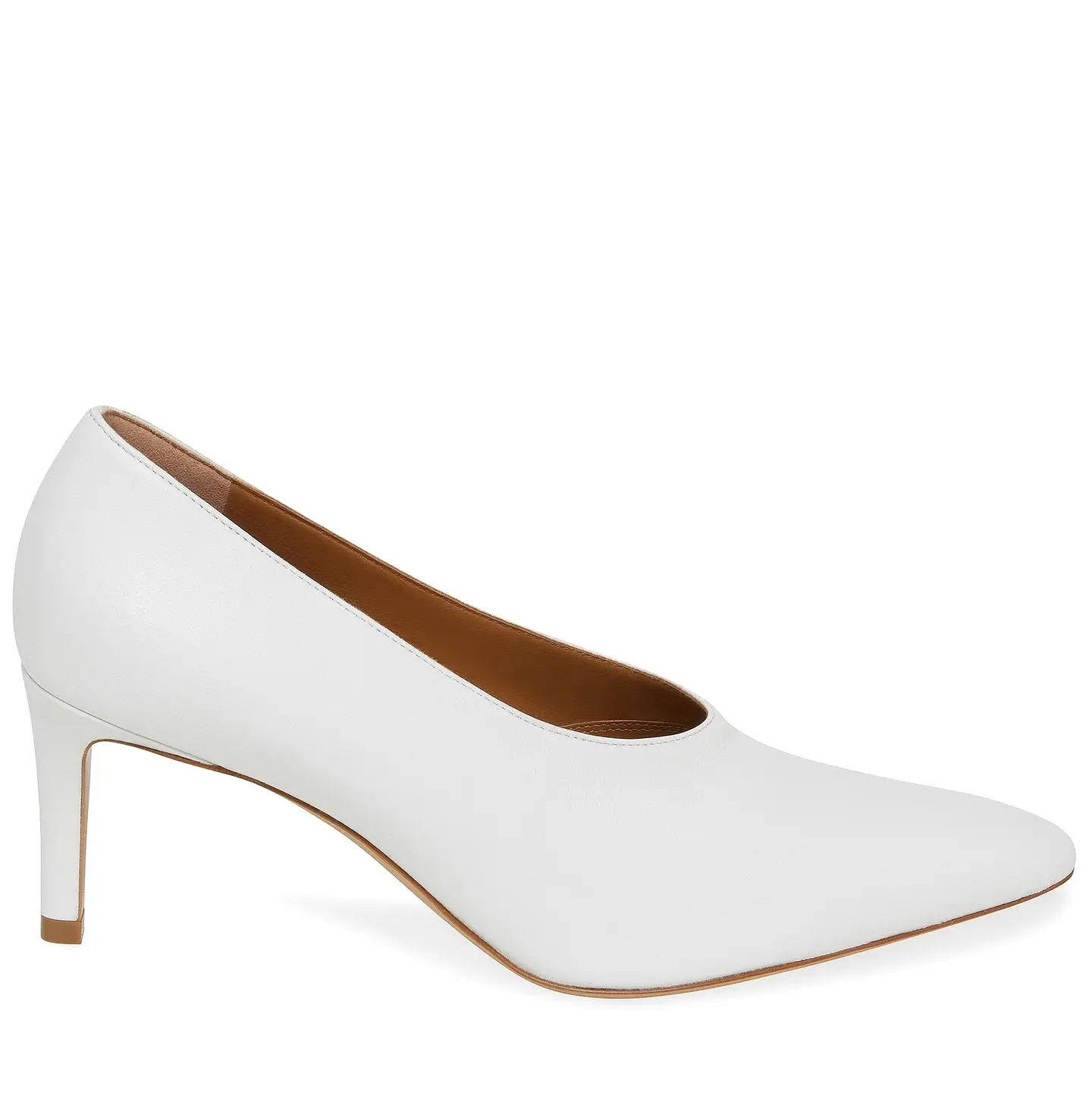 Pointy 65 Heel Lamb, White