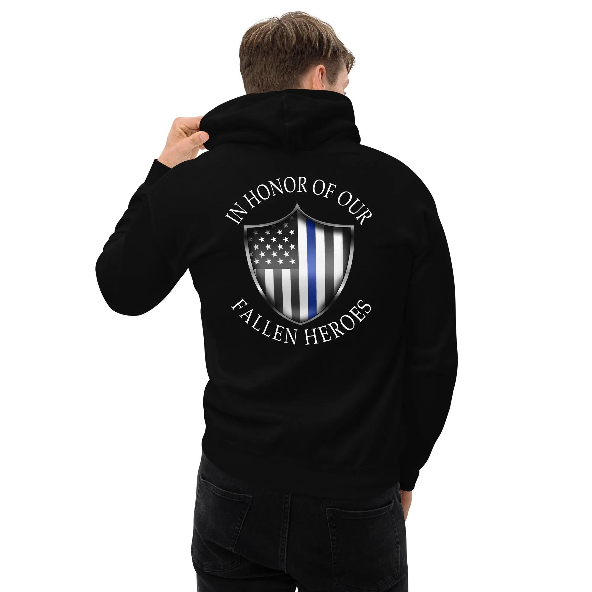 Police Thin Blue Line Hoodie In Honor Of Our Fallen Sweatshirt