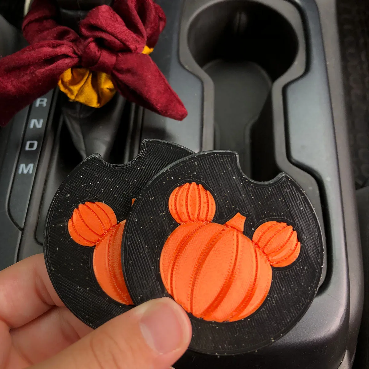 Pumpkin Mouse Car Coasters - Set of 2