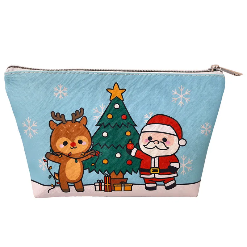 PVC Toiletry Makeup Wash Bag (Medium) - Christmas Festive Friends XBAG212M