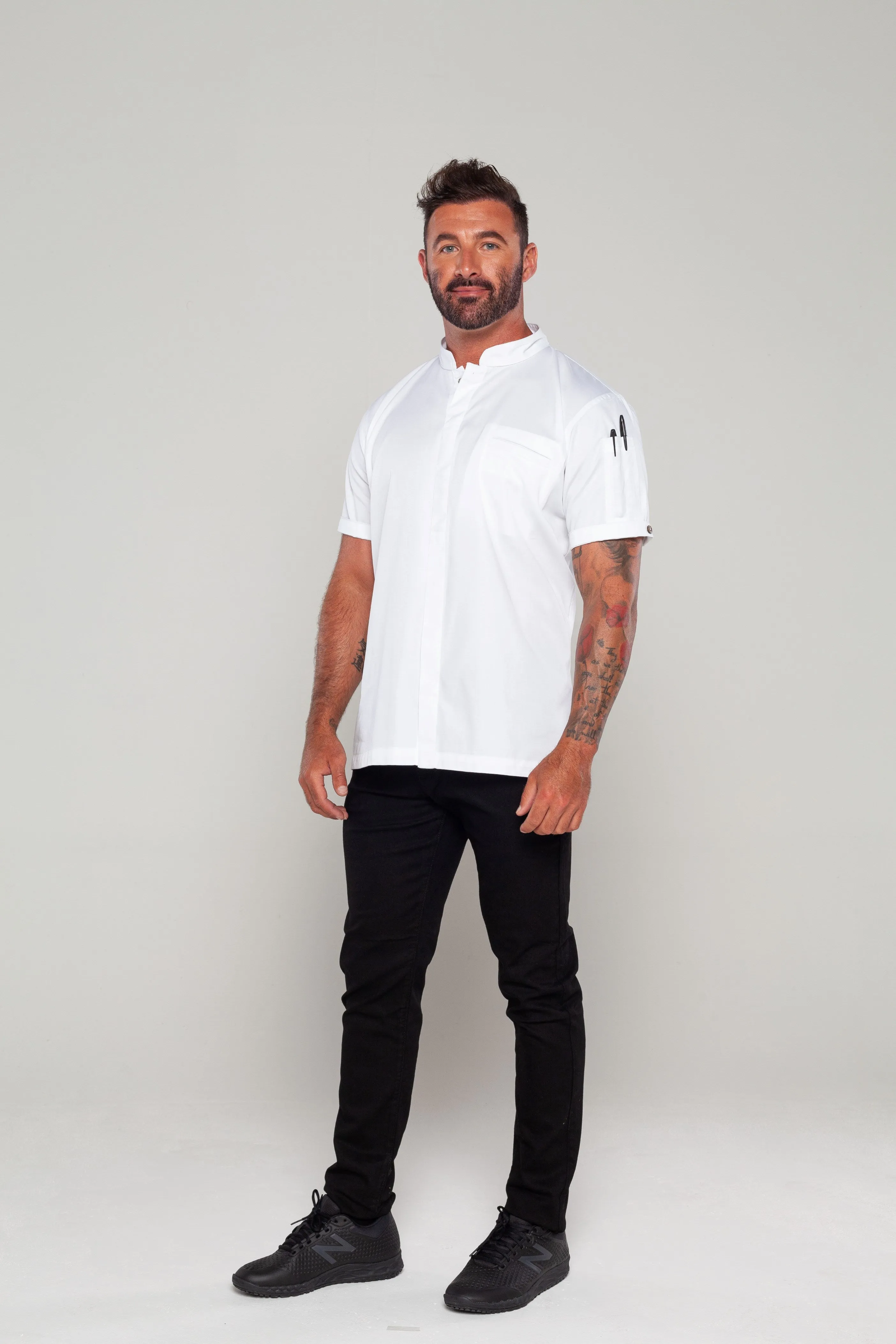 Raven white chef jacket